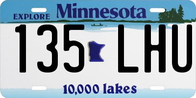 MN license plate 135LHU