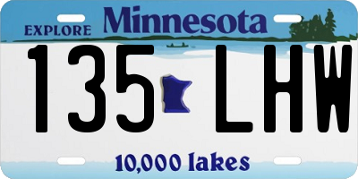 MN license plate 135LHW