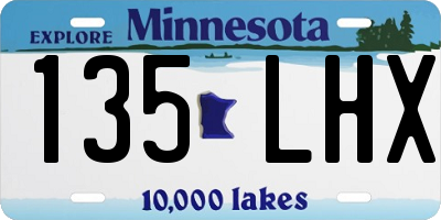 MN license plate 135LHX