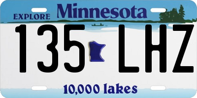 MN license plate 135LHZ