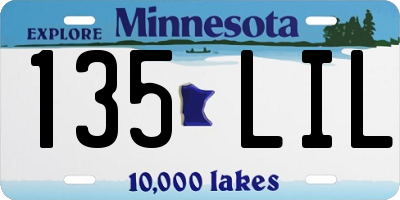 MN license plate 135LIL