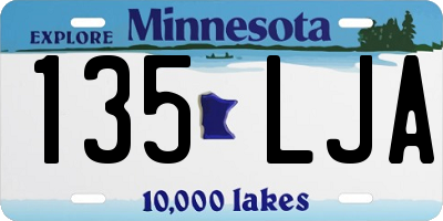 MN license plate 135LJA