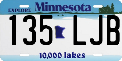 MN license plate 135LJB