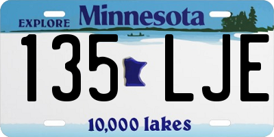 MN license plate 135LJE