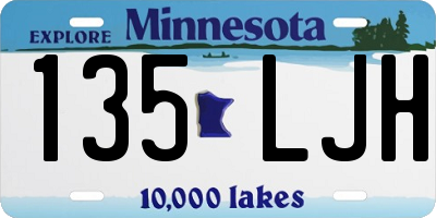 MN license plate 135LJH