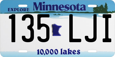 MN license plate 135LJI