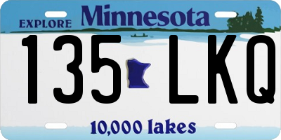 MN license plate 135LKQ