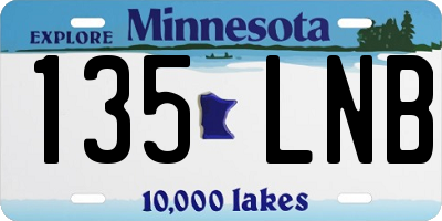 MN license plate 135LNB