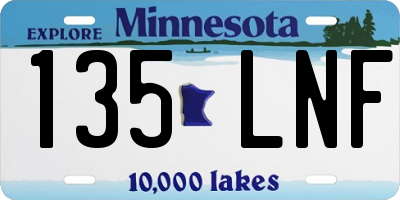 MN license plate 135LNF