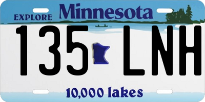 MN license plate 135LNH