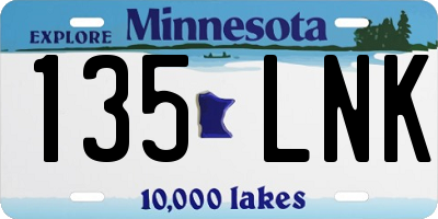 MN license plate 135LNK