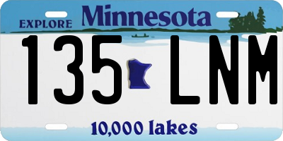 MN license plate 135LNM