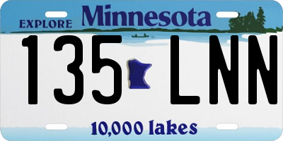 MN license plate 135LNN