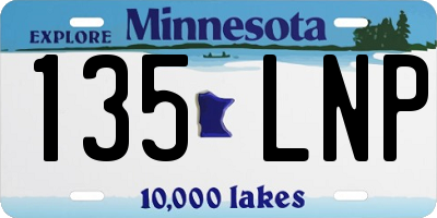 MN license plate 135LNP