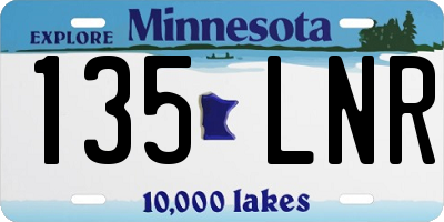 MN license plate 135LNR
