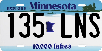 MN license plate 135LNS