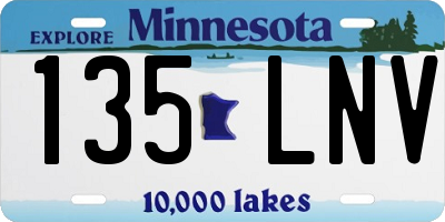 MN license plate 135LNV