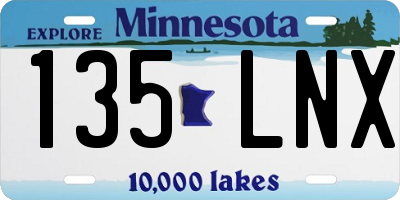 MN license plate 135LNX
