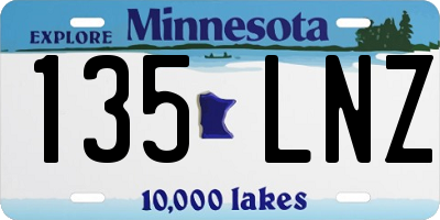 MN license plate 135LNZ