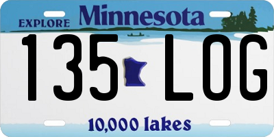 MN license plate 135LOG