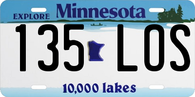 MN license plate 135LOS