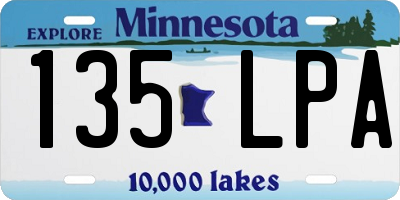 MN license plate 135LPA