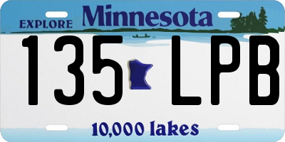 MN license plate 135LPB
