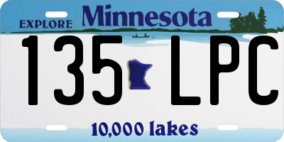 MN license plate 135LPC