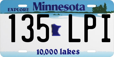 MN license plate 135LPI