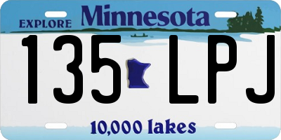 MN license plate 135LPJ