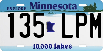 MN license plate 135LPM