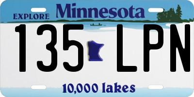 MN license plate 135LPN