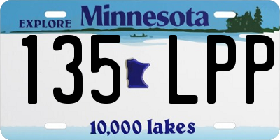 MN license plate 135LPP