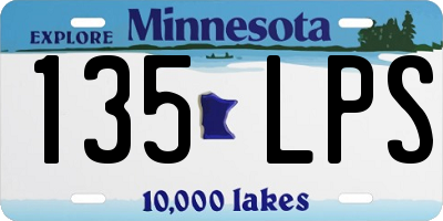 MN license plate 135LPS