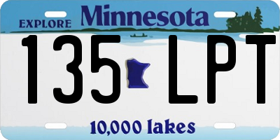 MN license plate 135LPT