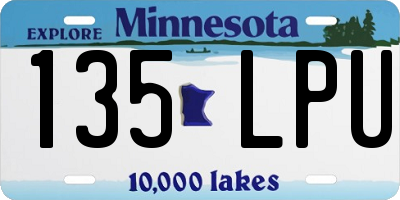 MN license plate 135LPU