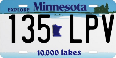 MN license plate 135LPV