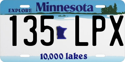 MN license plate 135LPX