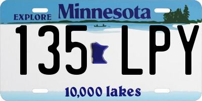 MN license plate 135LPY