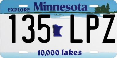 MN license plate 135LPZ