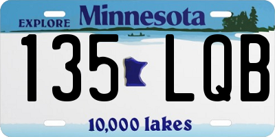MN license plate 135LQB