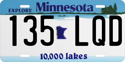 MN license plate 135LQD
