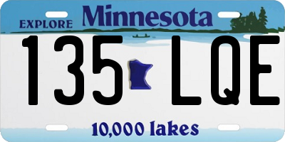 MN license plate 135LQE