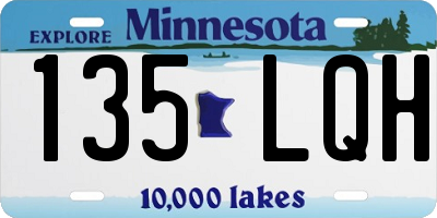 MN license plate 135LQH