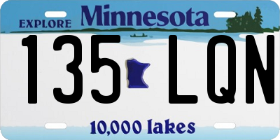 MN license plate 135LQN
