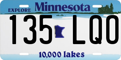 MN license plate 135LQO