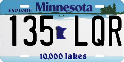 MN license plate 135LQR