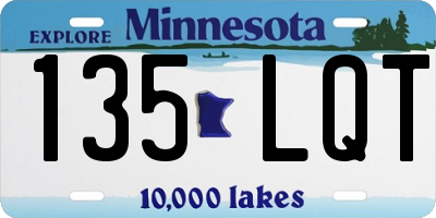 MN license plate 135LQT
