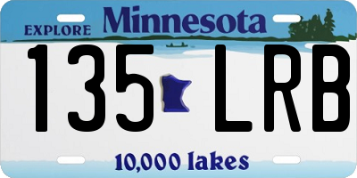 MN license plate 135LRB
