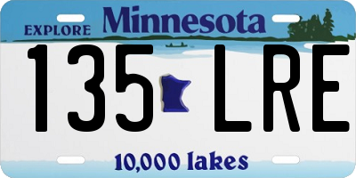 MN license plate 135LRE